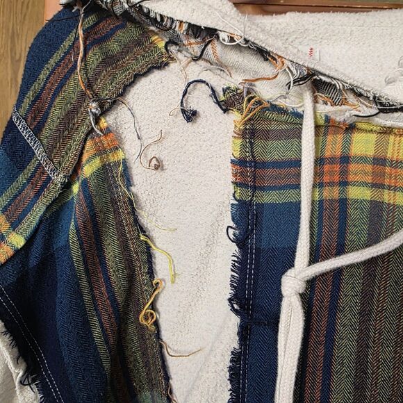 Urban Outfitters BDG Patchwork Hoodie Sweatshirt Size Medium Boho Distressed - Picture 8 of 13